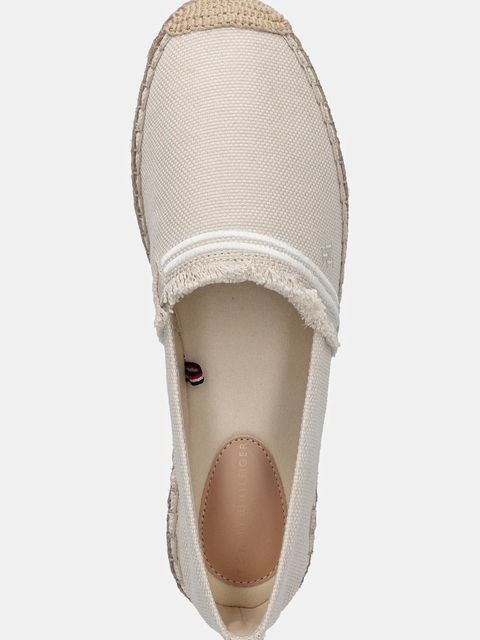 Tommy Hilfiger espadryle FRINGE CANVAS CLOSED ESPADRILLE kolor beżowy FW0FW08881 - zdjęcie produktu nr 2