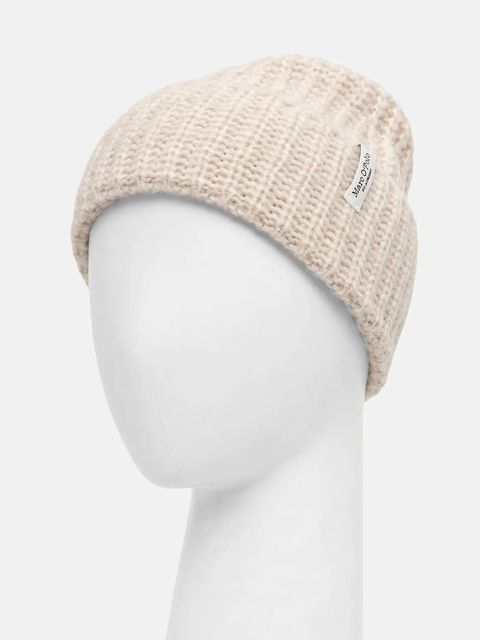 Marc O'Polo czapka z dodatkiem wełny kolor beżowy 509612101041