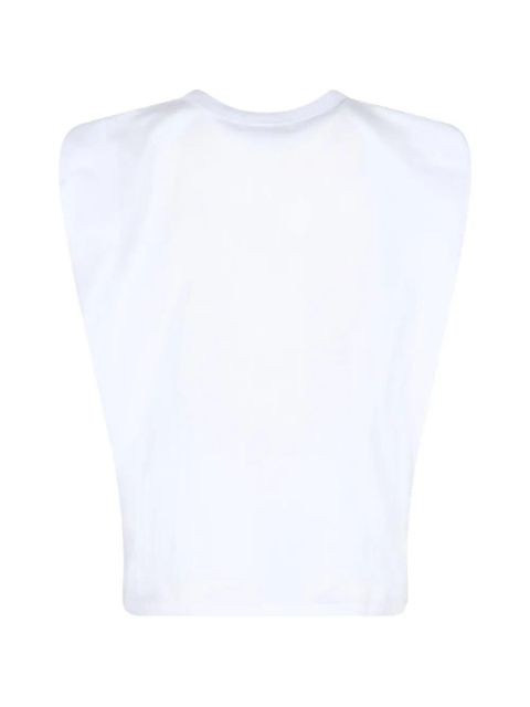 The Frankie Shop Eva padded-shoulder T-shirt - White - zdjęcie produktu nr 2