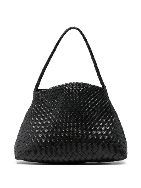 DRAGON DIFFUSION braided leather beach bag - Black - zdjęcie produktu nr 1
