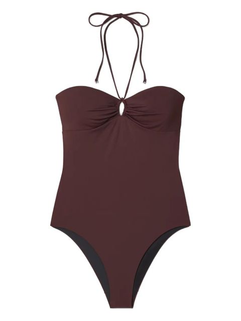 Tory Burch halterneck swimsuit - Brown - zdjęcie produktu nr 1