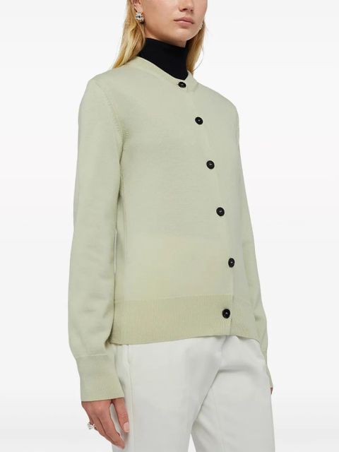 Jil Sander crew-neck wool cardigan - Green - zdjęcie produktu nr 2