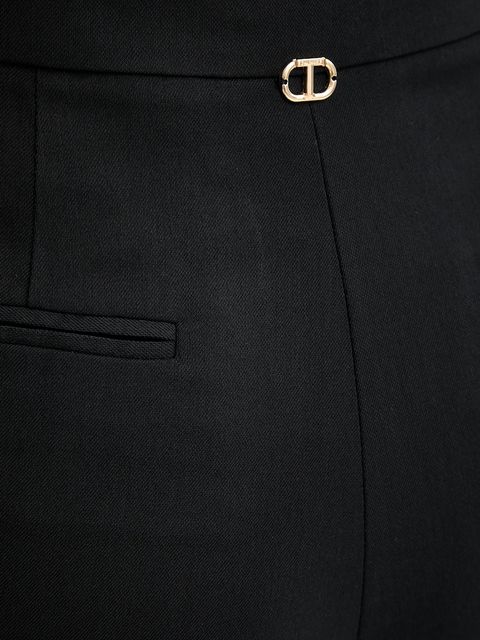 Twinset spodnie damskie kolor czarny proste high waist 252TP2622 - zdjęcie produktu nr 2