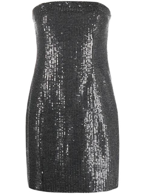 ROTATE BIRGER CHRISTENSEN sequin-embellished strapless minidress - Black - zdjęcie produktu nr 1
