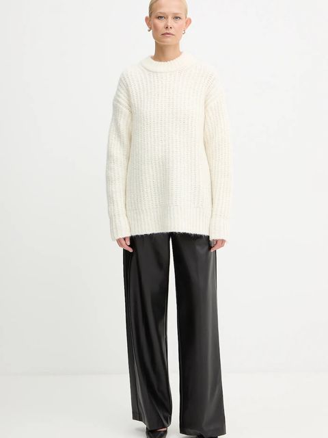 MICHAEL Michael Kors sweter z dodatkiem wełny damski kolor beżowy ciepły MF5619OJVC - zdjęcie produktu nr 2