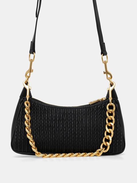 Love Moschino torebka skórzana kolor czarny JC4357PP0L