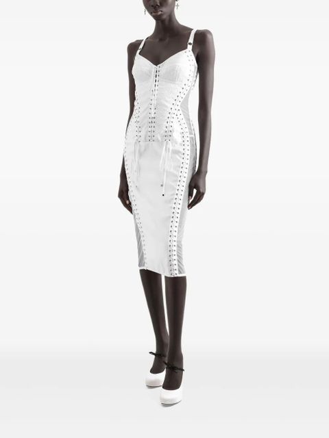 Dolce & Gabbana semi-sheer panels midi dress - White - zdjęcie produktu nr 2
