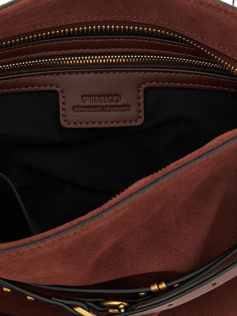 PINKO medium Belt suede shoulder bag - Red