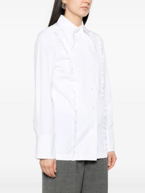 Jil Sander ruffle-trim shirt - White