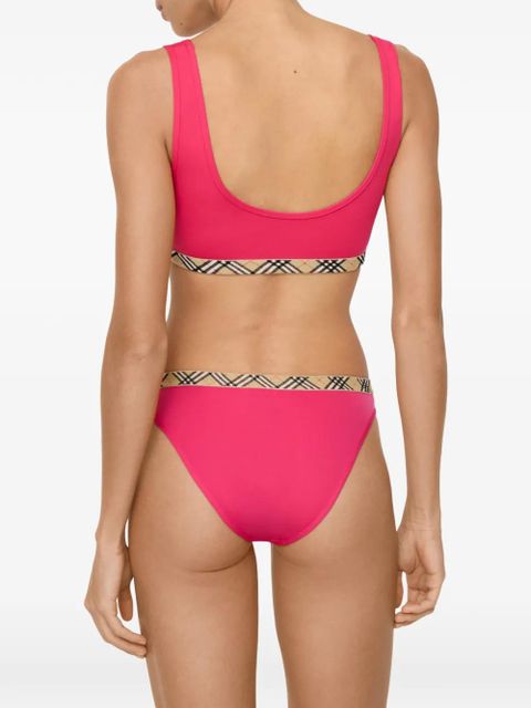 Burberry Check-trim bikini briefs - Pink
