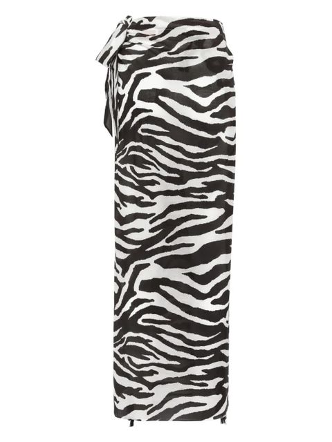 The Attico animal-print pareo - Black - zdjęcie produktu nr 2