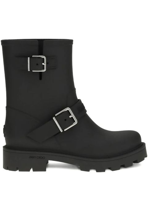 Jimmy Choo buckle-strap biker boots - Black - zdjęcie produktu nr 1