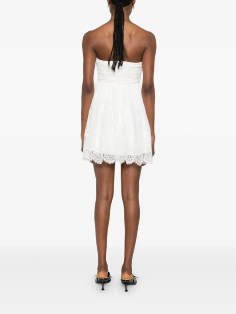 Self-Portrait strapless mini dress - White