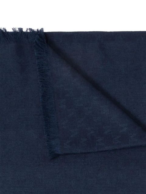 Max Mara monogram-jacquard scarf - Blue - zdjęcie produktu nr 2
