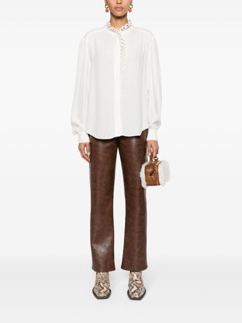 MARANT ÉTOILE Estela broderie anglaise-trim shirt - White - zdjęcie produktu nr 2