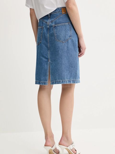 BOSS spódnica jeansowa kolor niebieski mini rozkloszowana 50538596 - zdjęcie produktu nr 2