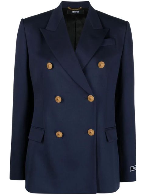 Versace Medusa Head-buttons wool blazer - Blue - zdjęcie produktu nr 1