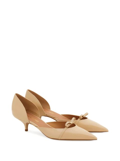 Ferragamo 40mm mini bow pumps - Neutrals