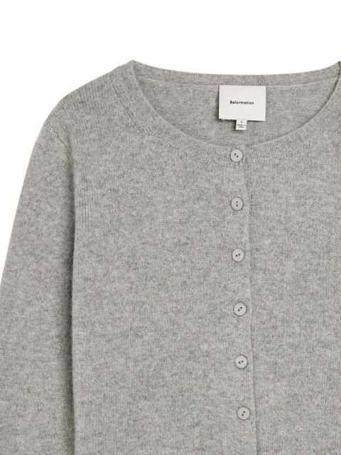 Reformation Clara button front cardigan - Grey - zdjęcie produktu nr 2