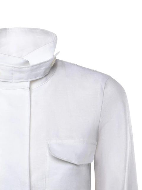 Loro Piana collared front-pockets jacket - White