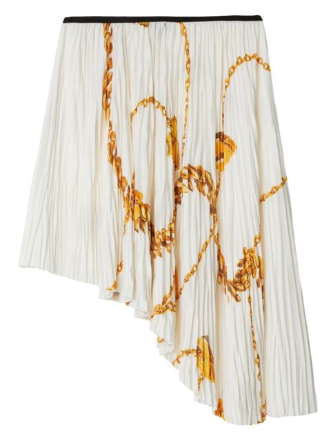 Burberry chain-print asymmetric skirt - White - zdjęcie produktu nr 2