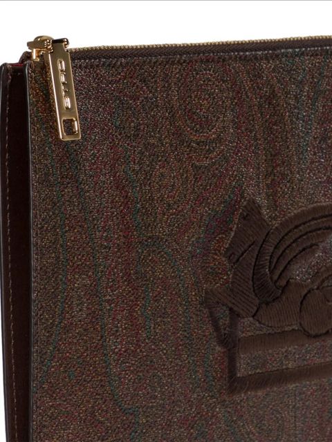 ETRO logo embroidered clutch bag - Brown - zdjęcie produktu nr 2