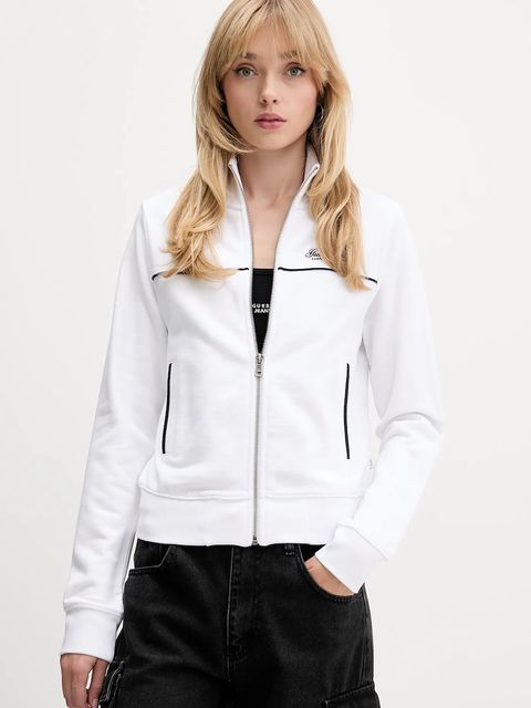 Guess Jeans bluza bawełniana damska kolor biały z aplikacją W5YQ17 K68I4 - zdjęcie produktu nr 1