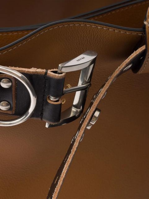 Prada large Buckle tote bag - Brown