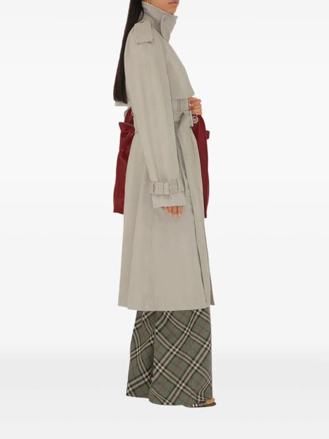 Burberry long cotton trench coat - Neutrals