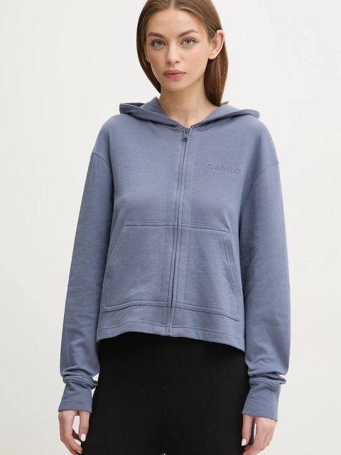 Calvin Klein Underwear bluza damska kolor niebieski z kapturem gładka LV00QS7504 - zdjęcie produktu nr 1