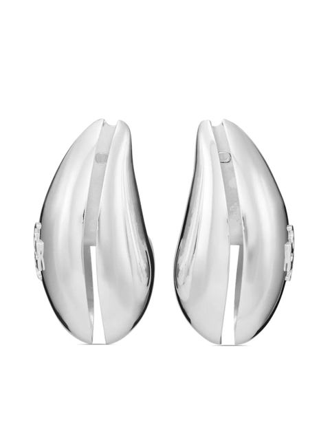Tory Burch Wave clip-on earrings - Silver