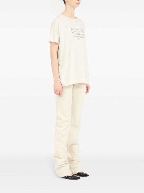 Maison Margiela logo-print cotton T-shirt - Neutrals - zdjęcie produktu nr 2