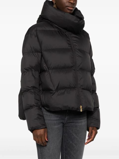 PINKO logo-patch puffer jacker - Black