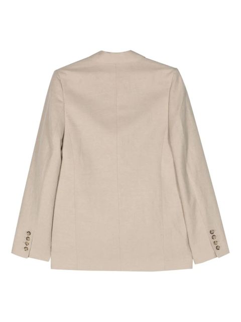 TOTEME single-breasted linen-blend blazer - Neutrals