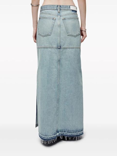 RE/DONE side-slit denim maxi skirt - Blue