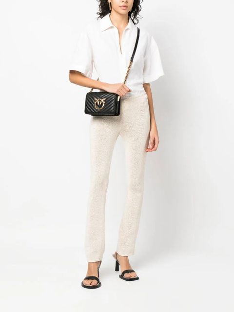 PINKO mini chevron-quilted Click Love bag - Black - zdjęcie produktu nr 2