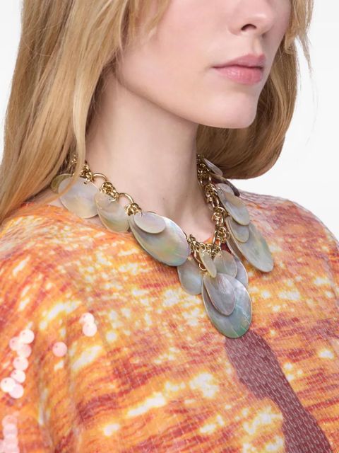 Rabanne shell-discs necklace - Neutrals - zdjęcie produktu nr 2