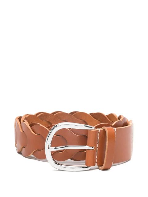 ISABEL MARANT Edena braided leather belt - Brown - zdjęcie produktu nr 1