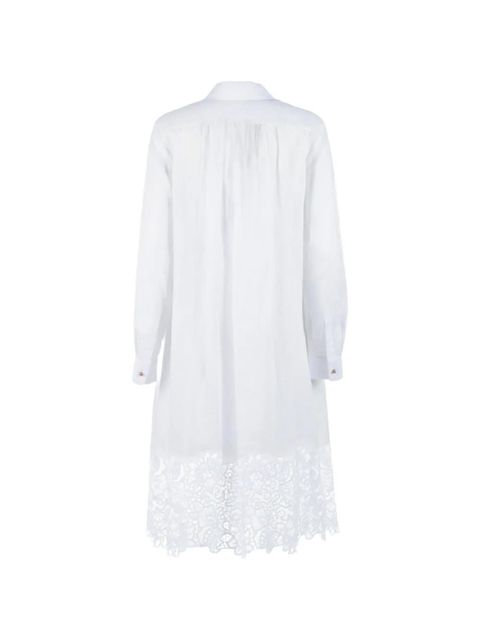 Max Mara lace-trim shirt dress - White - zdjęcie produktu nr 2