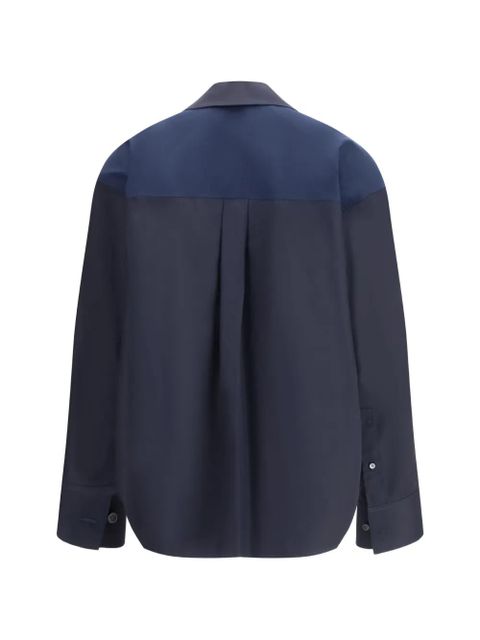 LOEWE asymmetric cotton shirt - Blue - zdjęcie produktu nr 2