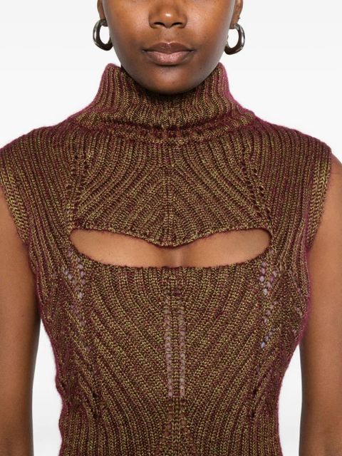 Vivienne Westwood Mary Corset high-neck cut-out top - Gold