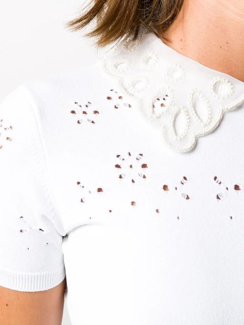 Valentino Garavani peter pan collar dress - White