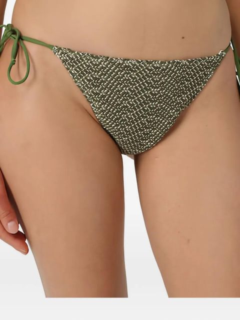MC2 Saint Barth textured tie-side bikini bottom - Green - zdjęcie produktu nr 2