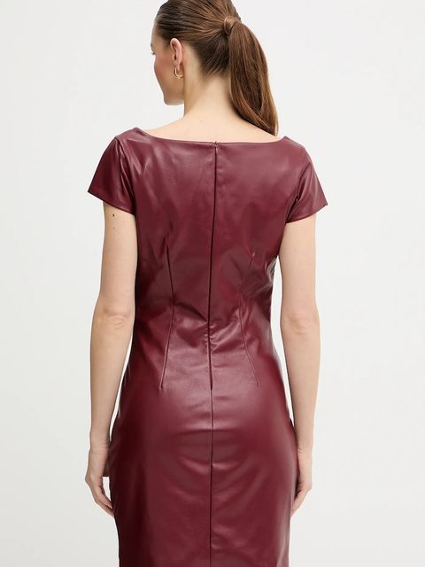 Guess sukienka ALIENOR kolor bordowy mini prosta W5BK55 WGIK0 - zdjęcie produktu nr 2