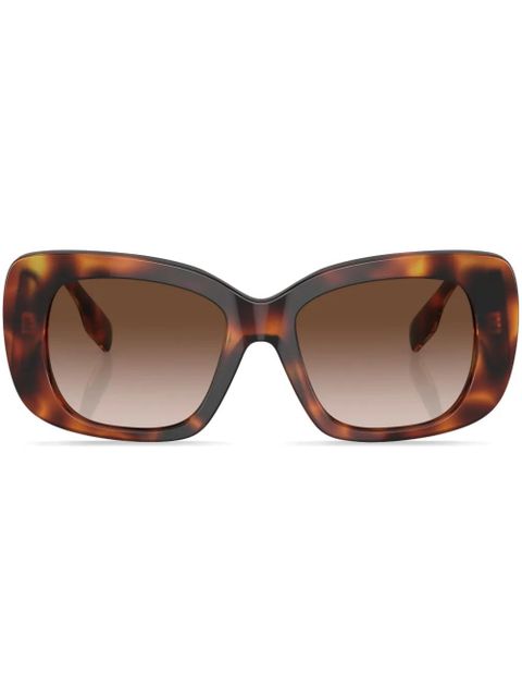Burberry Eyewear logo-print square-frame sunglasses - Green - zdjęcie produktu nr 1