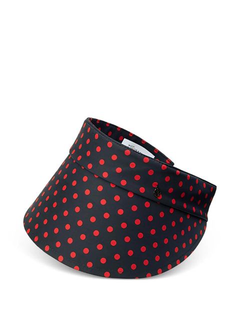 Maison Michel Patty polka-dot visor hat - Black - zdjęcie produktu nr 1