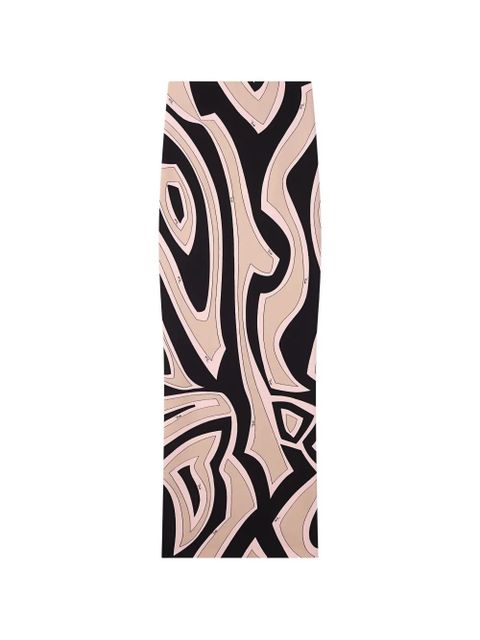 PUCCI Labirinto print long fitted skirt - Black - zdjęcie produktu nr 1