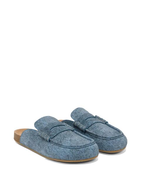 JW Anderson denim flat mules - Blue - zdjęcie produktu nr 2