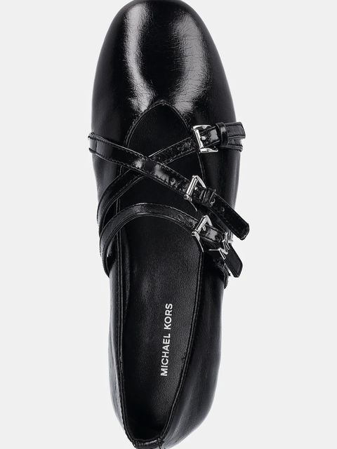 MICHAEL Michael Kors baleriny skórzane Indy kolor czarny 40T5IDFP1L.001