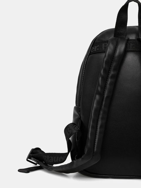 Blauer plecak damski kolor czarny mały gładki POLLY02